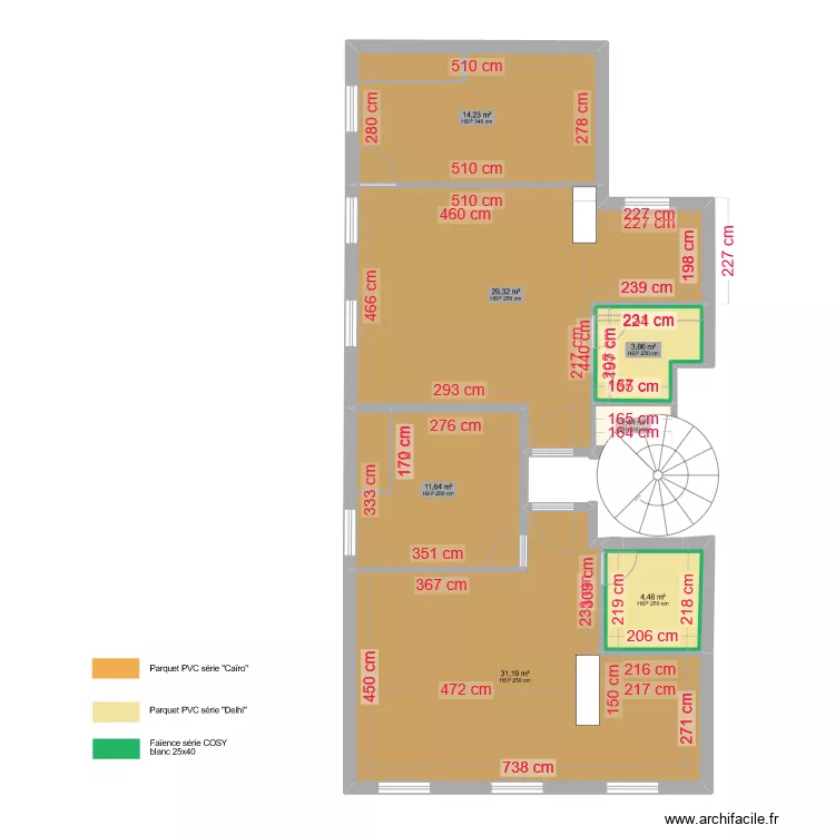 19 TIVOLI N+1 Plan REVETEMENT. Plan de 
