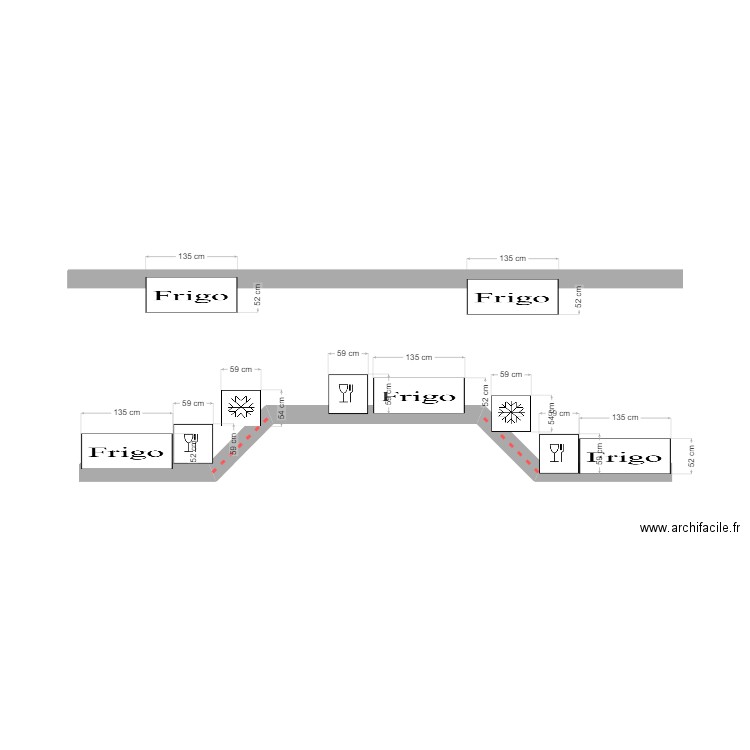 Comptoire. Plan de 0 pièce et 0 m2