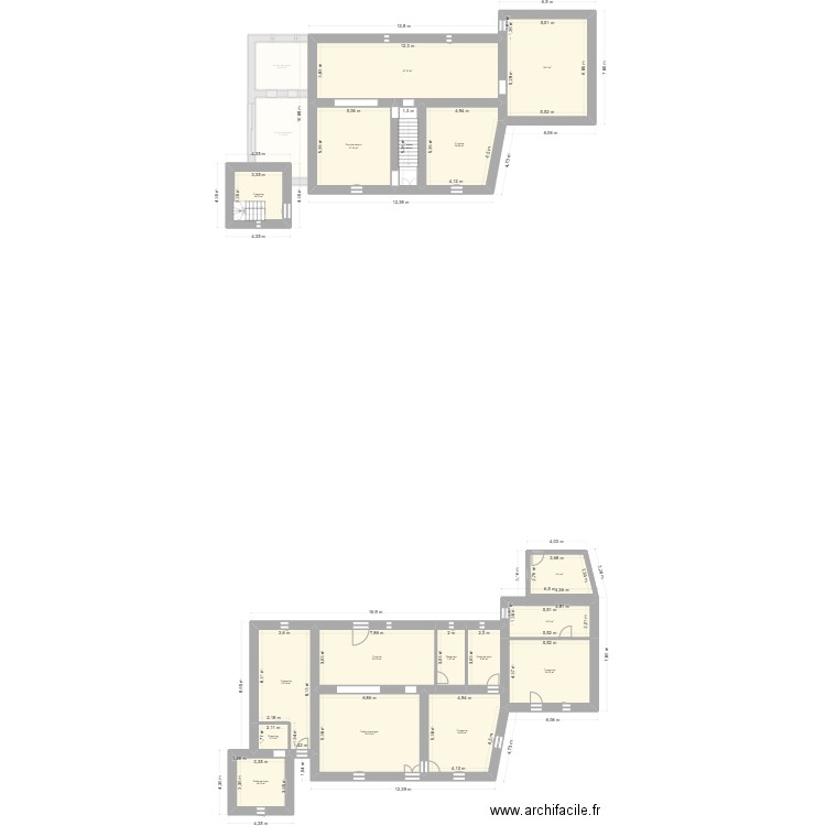 MAISON 1. Plan de 43 pièces et 726 m2