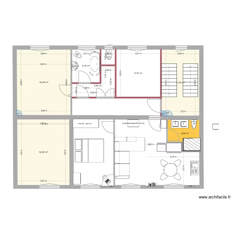 premier étage vbc T2a. Plan de 8 et 67 m² premier étage vbc T2a. Plan de 8 et 67 m²