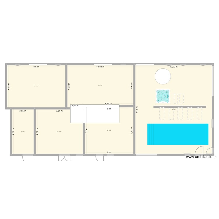 maison existant avec piscine. Plan de 0 pièce et 0 m2