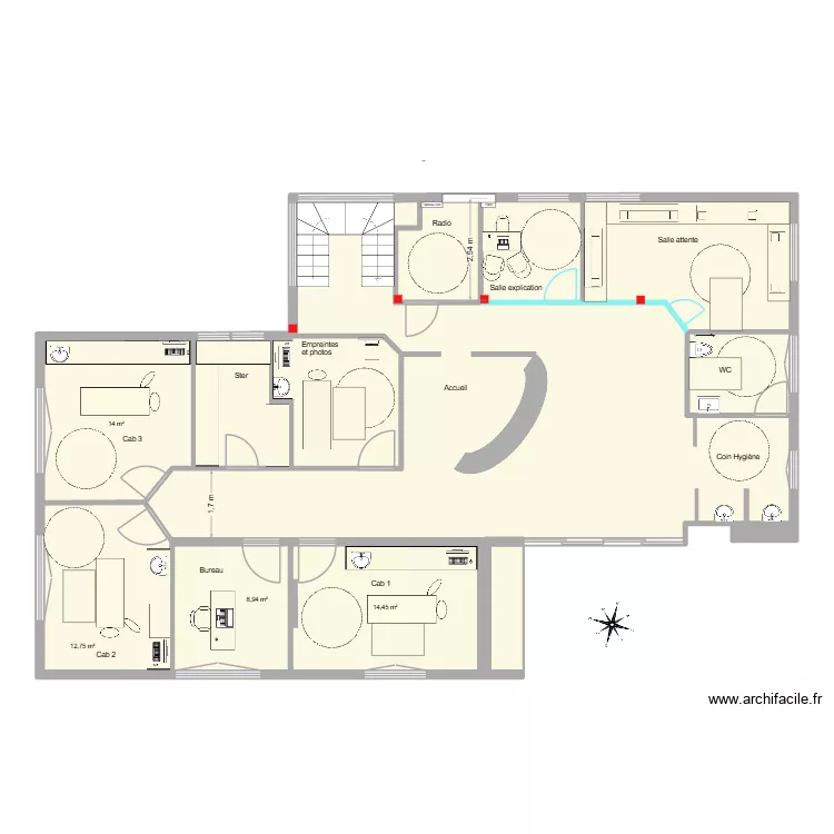 Leroux Barth version 2. Plan de 8 et 165 m² Leroux Barth version 2. Plan de 8 et 165 m²