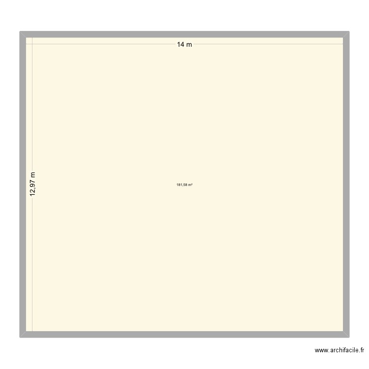 SDB. Plan de 1 pièce et 182 m2