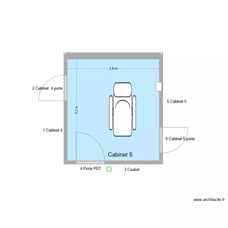 40254 Cabinet 5. Plan de 1 et 9 m² 40254 Cabinet 5. Plan de 1 et 9 m²