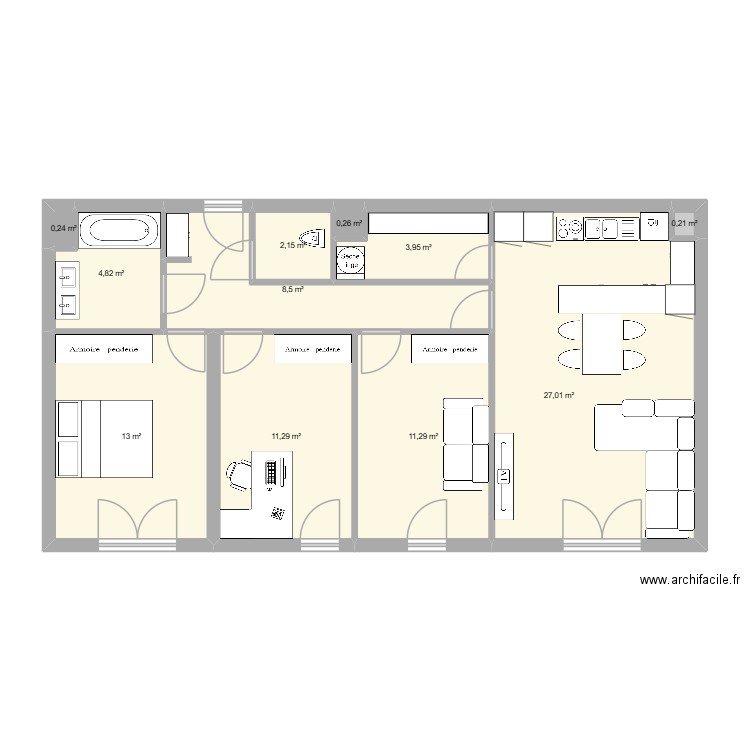 TOURNEFEUILLE RAMEE 2. Plan de 11 pièces et 83 m2