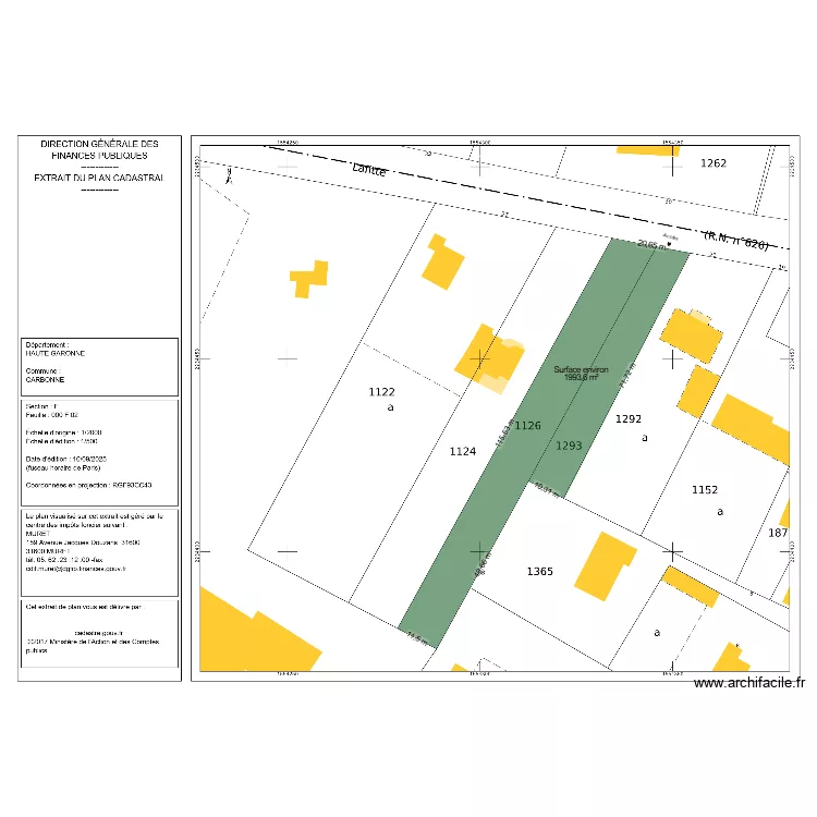 RTE LAFITTE. Plan de 
