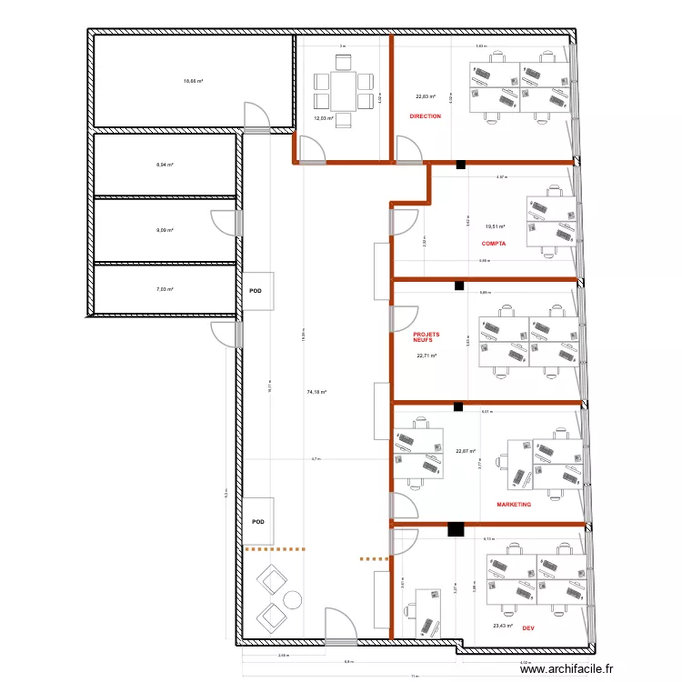 ETRAZ COMMUN VIDE 2. Plan de 11 Pièces et 241 m² ETRAZ COMMUN VIDE 2. Plan de 11 Pièces et 241 m²