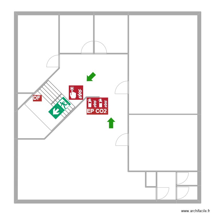OHM R+2 . Plan de 11 pièces et 182 m2