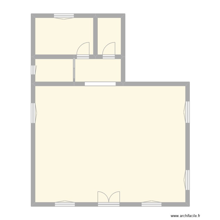 GUYETANT. Plan de 5 pièces et 92 m2