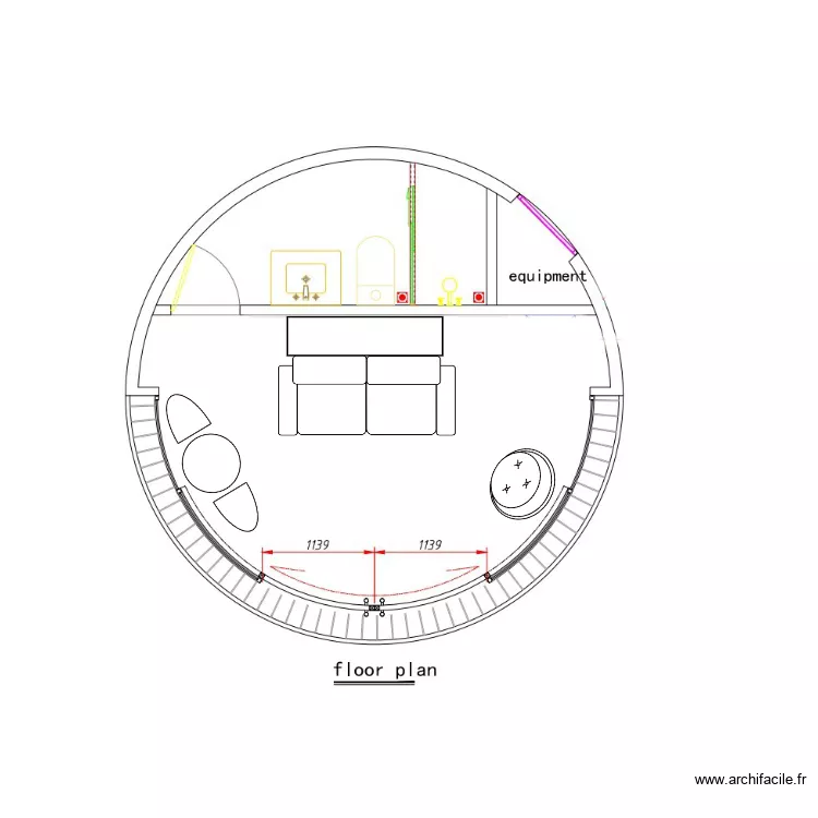 rond 5m. Plan de 