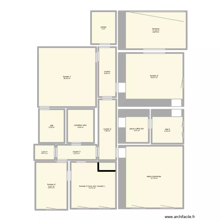 plan appart PO LN 2 sans cotes. Plan de 