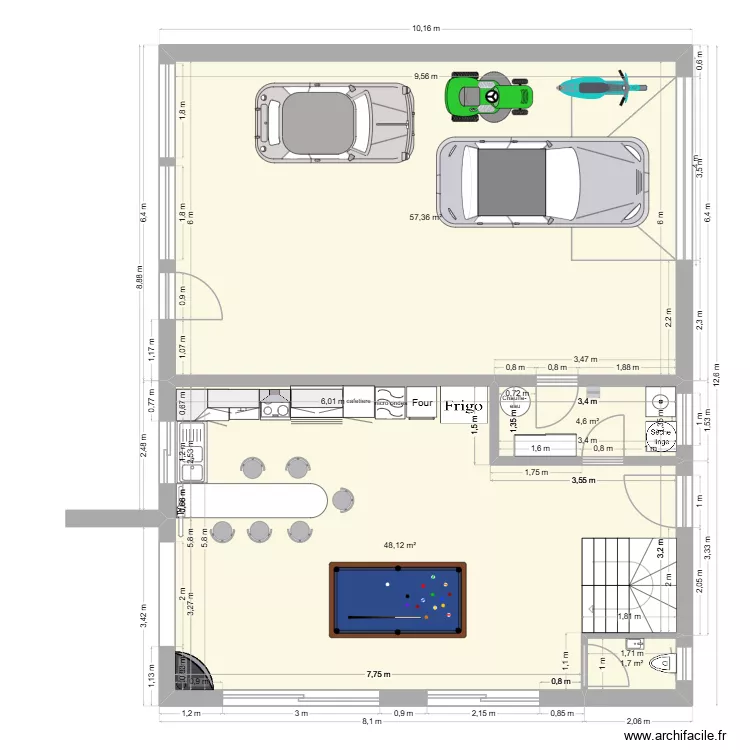 plan sans les meuble rdc maison Sillans cuisine+ salle à manger + garage. Plan de 4 et 112 m² plan sans les meuble rdc maison Sillans cuisine+ salle à manger + garage. Plan de 4 et 112 m²