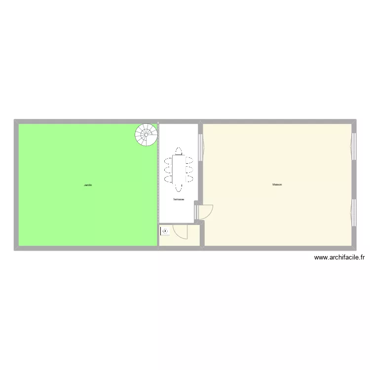 Maison niv 1 metayer ext. Plan de 
