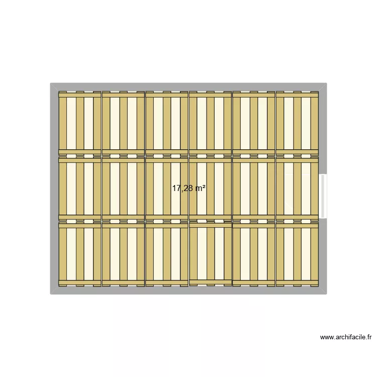 poulailler 2. Plan de 1  et 17 m²