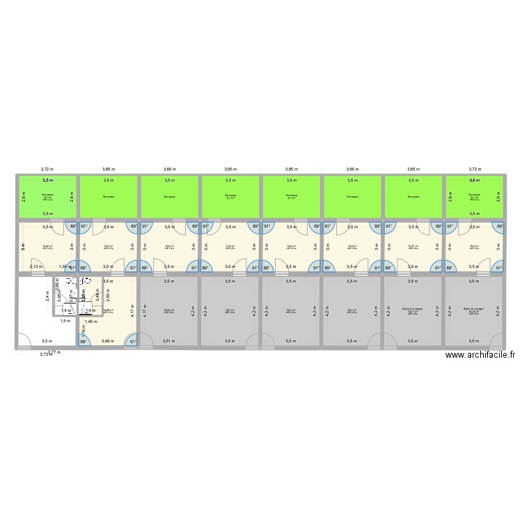 Gien 25. Plan de 23 pièces et 259 m2