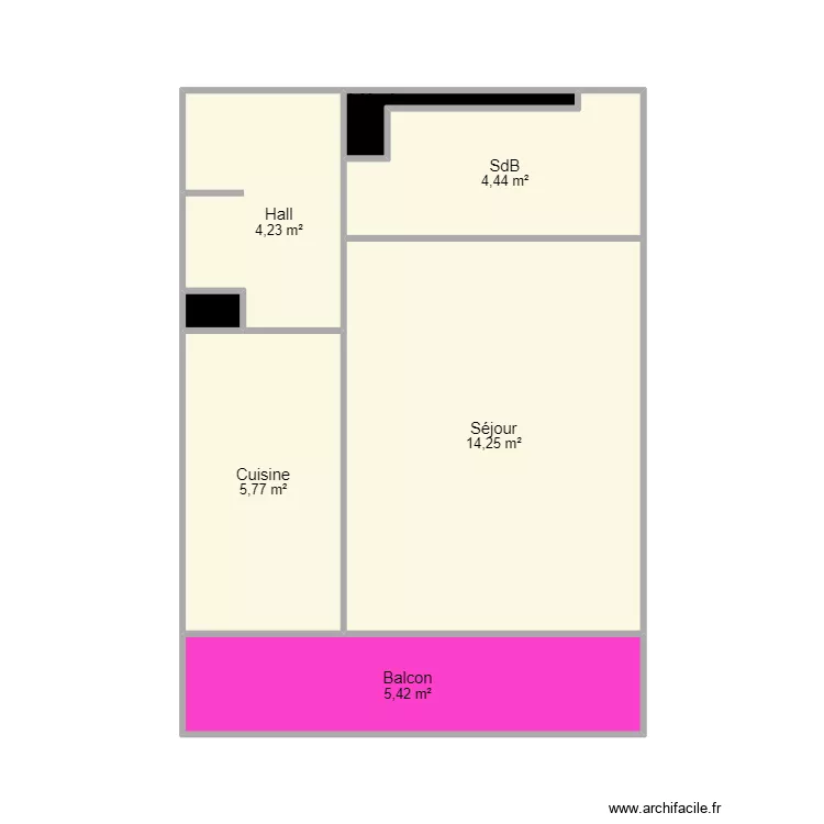 Marc De La Panouse STUDIO/T2. Plan de 