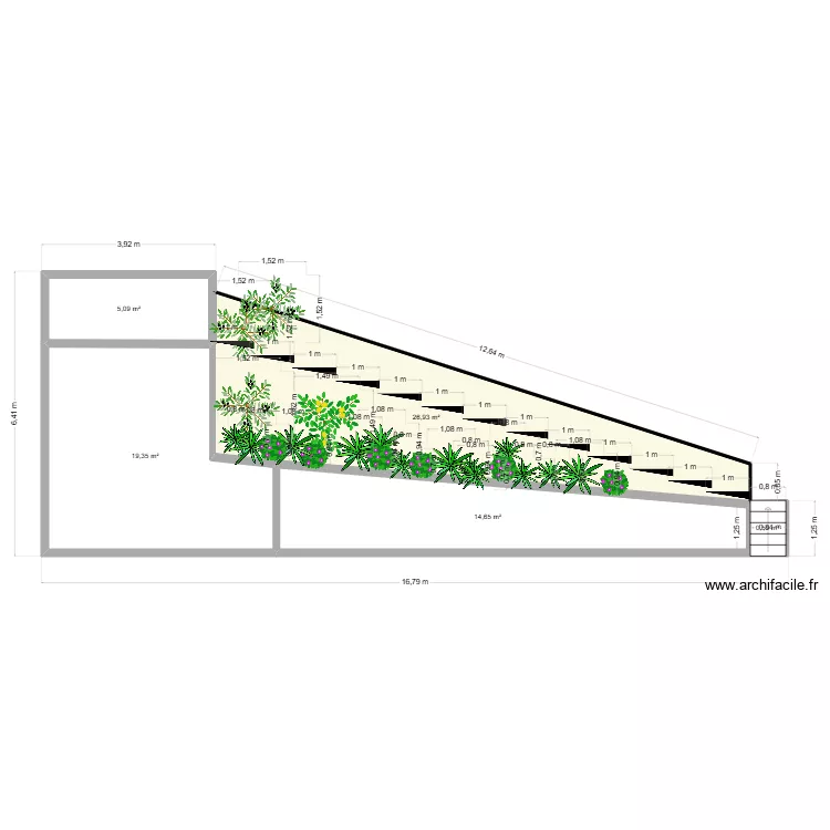 escalera jardin III. Plan de 