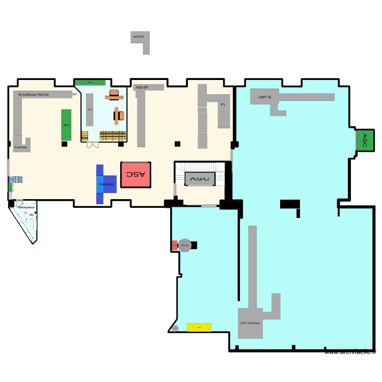Atelier Fa&ccedil;onnage int&eacute;gration jet d\'encre. Plan de 0 pièce et 0 m2