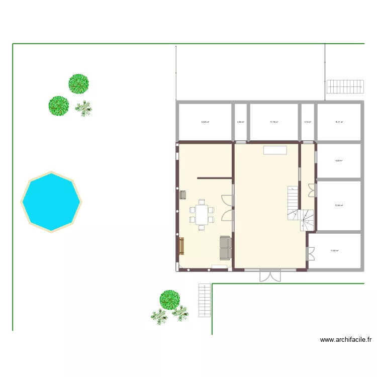 Plan de la Maison 2408. Plan de 10 et 174 m² Plan de la Maison 2408. Plan de 10 et 174 m²