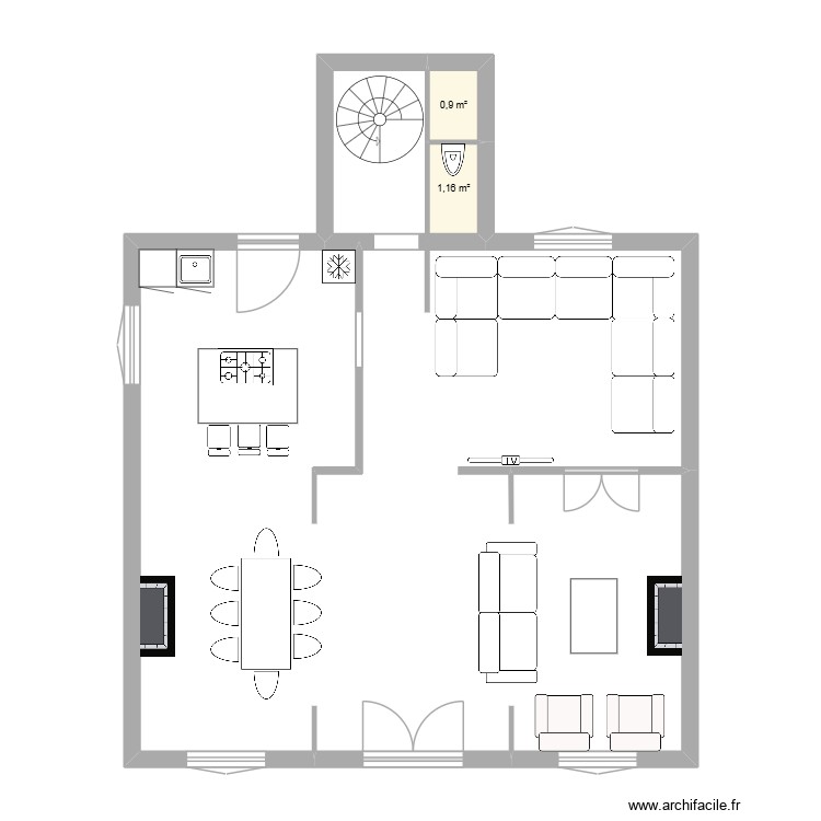RDC MALZEVILLE. Plan de 0 pièce et 0 m2 RDC MALZEVILLE. Plan de 0 pièce et 0 m2