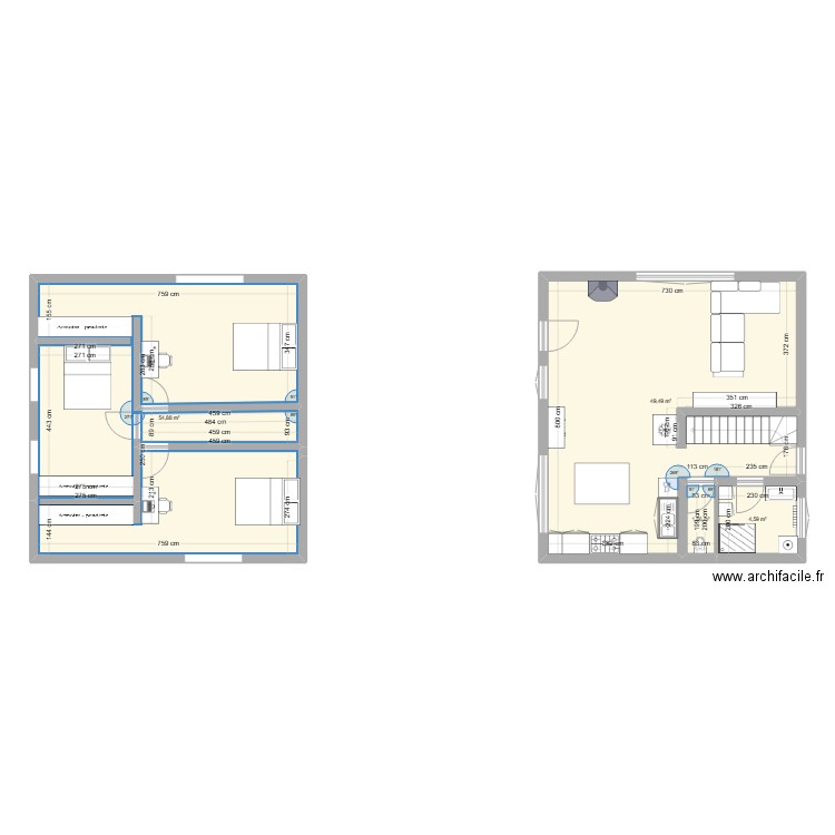 maison glom. Plan de 4 pièces et 111 m2