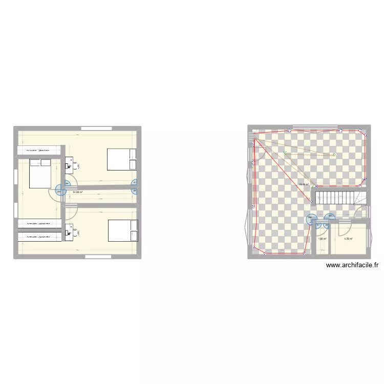 maison glom. Plan de 4 pièces et 111 m²