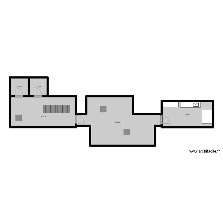 sous-sol -1. Plan de 5 et 70 m² sous-sol -1. Plan de 5 et 70 m²