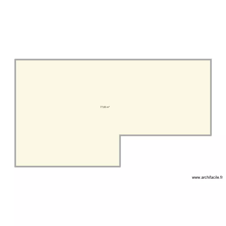 la taniere. Plan de 1  et 78 m²