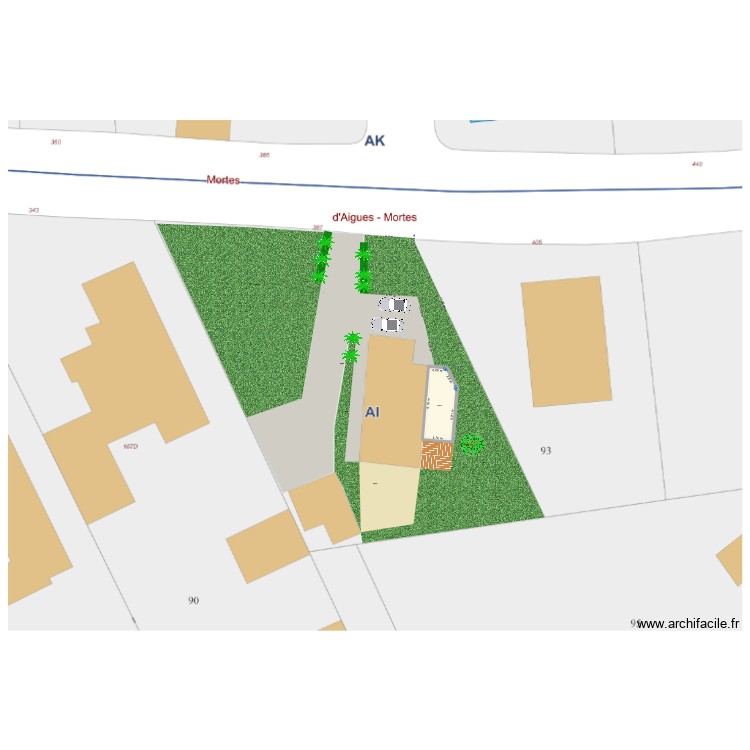 plan de masse cot&eacute; 3 D. Plan de 0 pièce et 0 m2