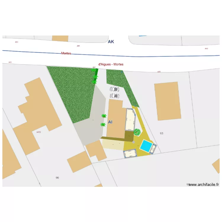 plan de masse coté 3 D. Plan de 3 et 51 m² plan de masse coté 3 D. Plan de 3 et 51 m²