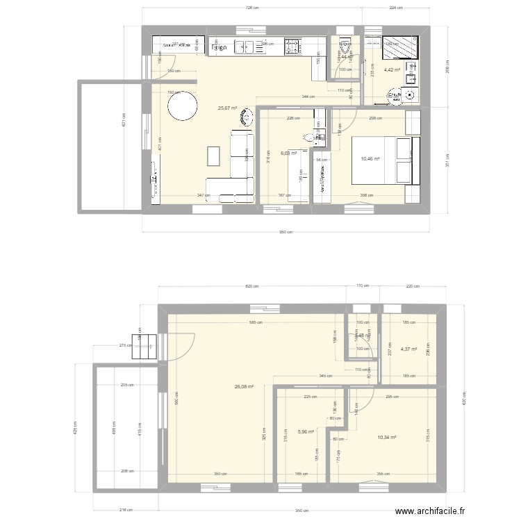 RAPH. Plan de 10 pièces et 96 m2