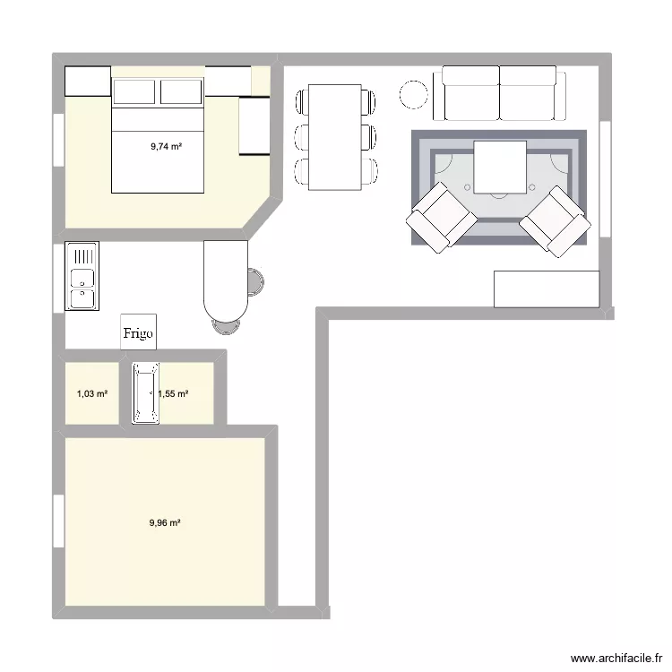 46 LAMARTINE. Plan de 4  et 22 m²