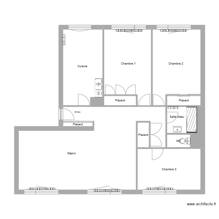 Labarre. Plan de 14 pièces et 89 m2