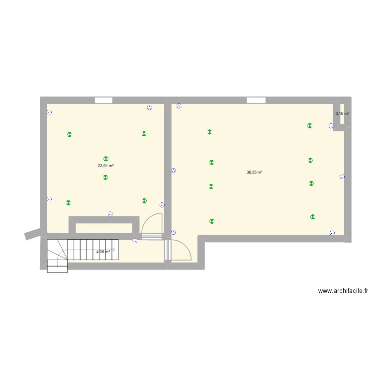 vicherey. Plan de 4 pièces et 63 m2