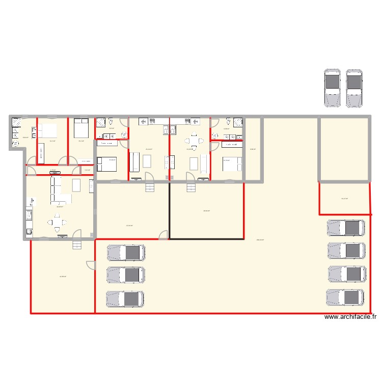 projet locatif 1. Plan de 0 pièce et 0 m2