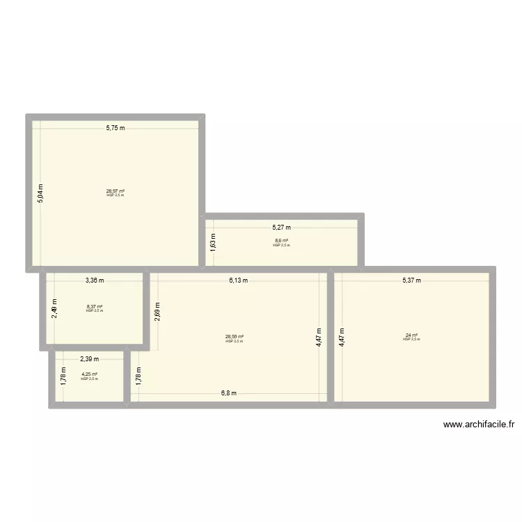 Las Terrenas - Hauts de Cosson. Plan de 6  et 103 m²