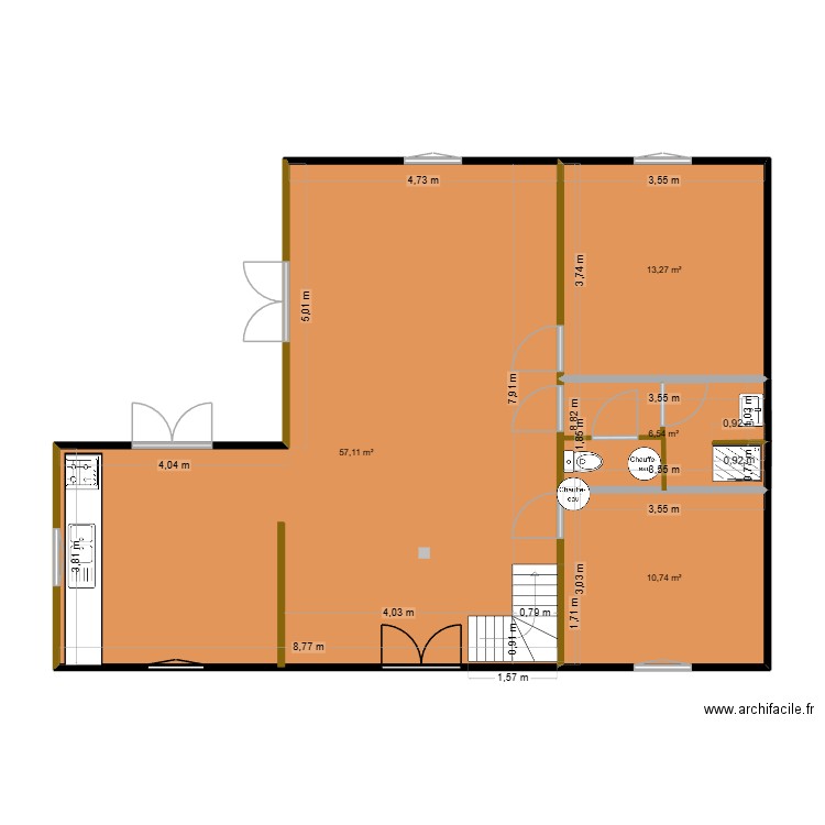 3Ter Av. des Trémières - 33950 Lège Cap Ferret. Plan de 4 pièces et 88 m2