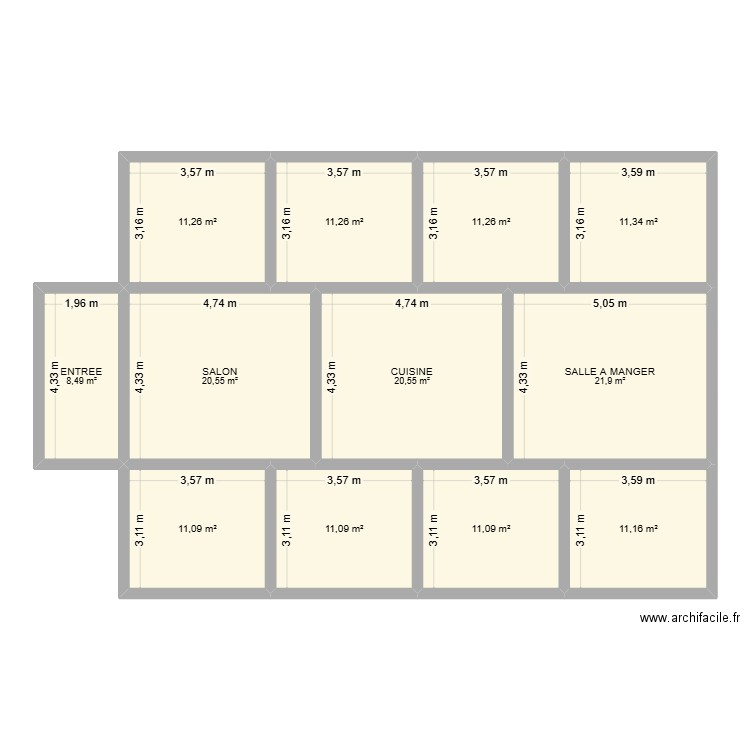 DERNIER PLAN DE MAISON. Plan de 12 pièces et 161 m2