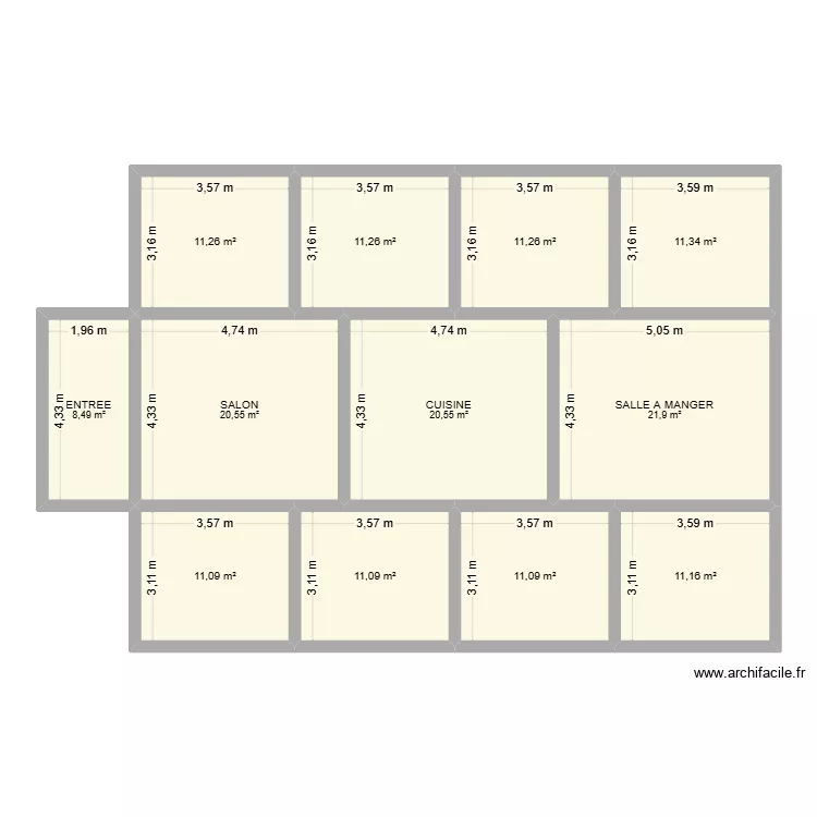 DERNIER PLAN DE MAISON. Plan de 12  et 161 m²