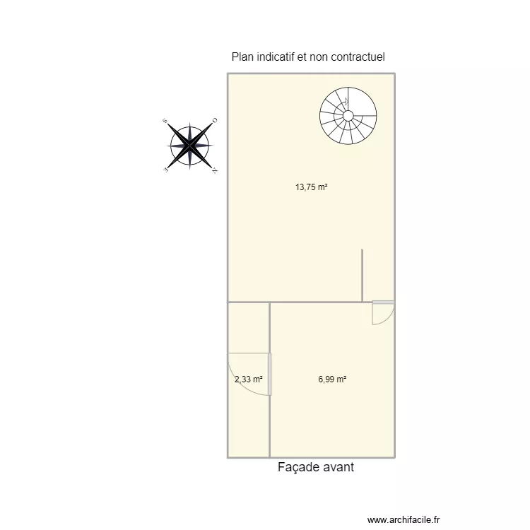 Petigny 2eme &eacute;tage. Plan de 