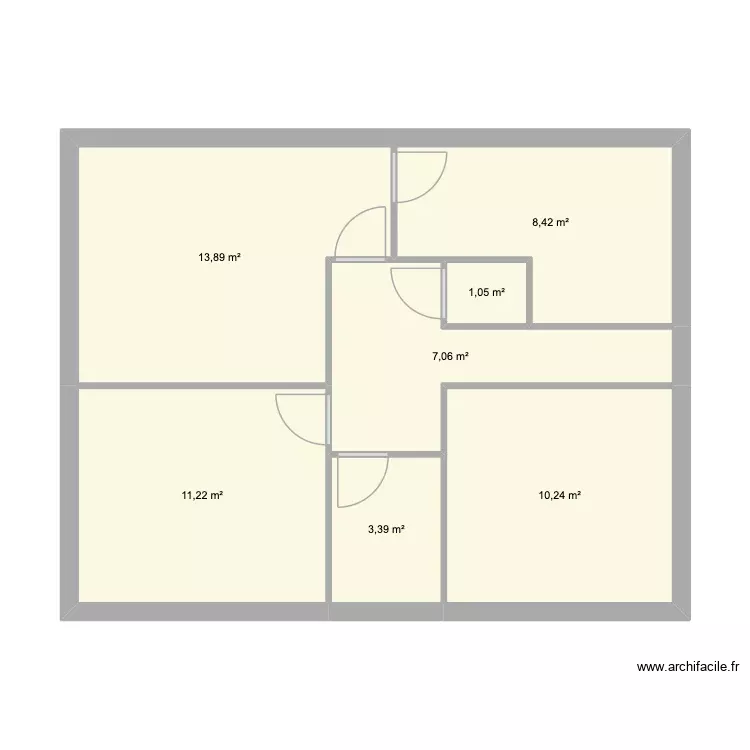 Plan étage cotations. Plan de 7 Pièces et 55 m² Plan étage cotations. Plan de 7 Pièces et 55 m²