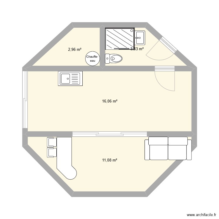 Annexe 1. Plan de 4 pièces et 34 m2