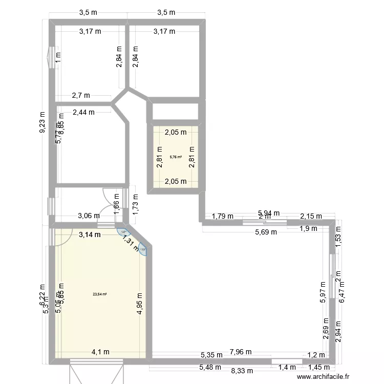 VERSION 1. Plan de 2 Pièces et 29 m² VERSION 1. Plan de 2 Pièces et 29 m²