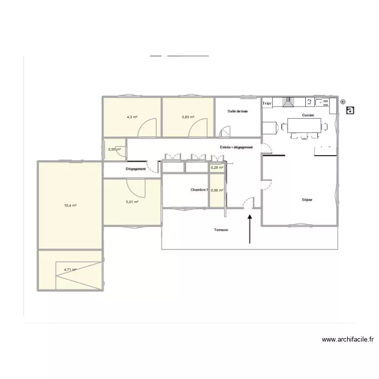 maison Cintegabelle. Plan de 8  et 30 m²