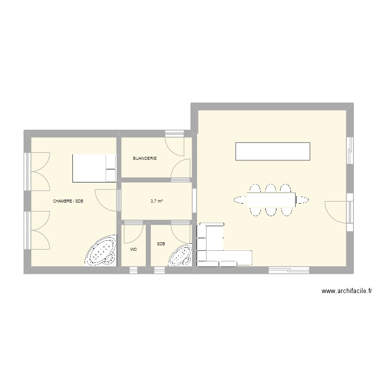 ECO EVANS. Plan de 6 pièces et 58 m2