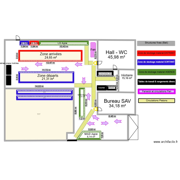 Plan SAV. Plan de 25 pièces et 356 m2