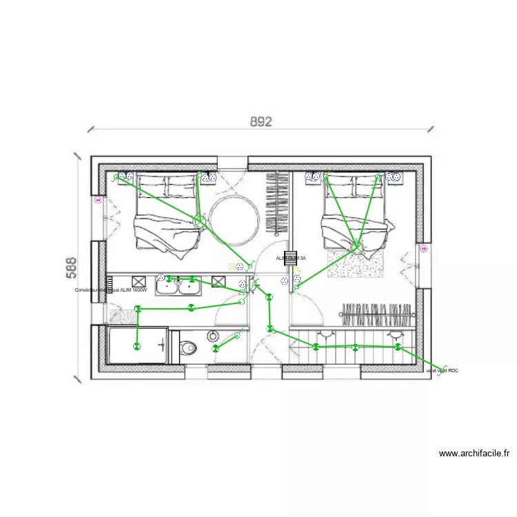 ELECTRICITE ETAGE. Plan de ELECTRICITE ETAGE. Plan de