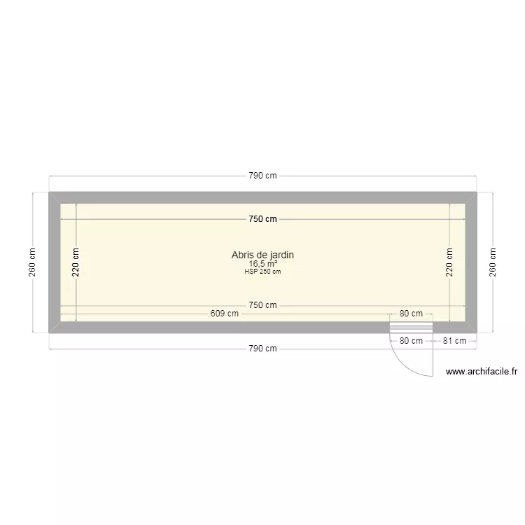 abris de jardin. Plan de 