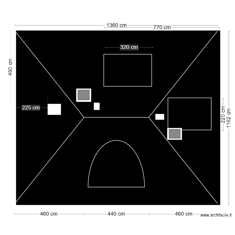 Les Challonges - Plan dessus - sans Velux . Plan de 0 pièce et 0 m2