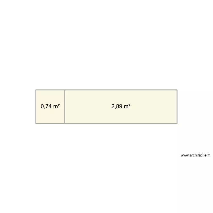 Cuisine ext. Plan de 2 pièces et 4 m²